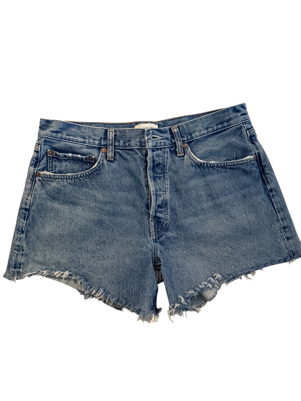 Agolde Blue Denim Cutoff Jean Shorts